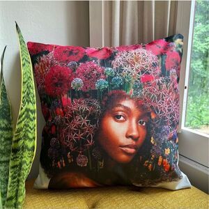Black Girl Magic Throw Pillow Cover Waterproof Outdoor Fits 18x18 or 20x20 Inser